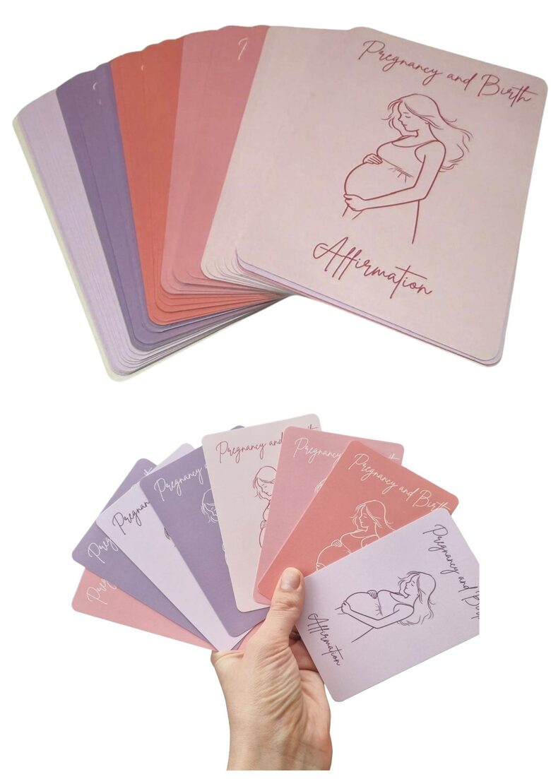40 Pregnancy and Birth Affirmation Cards (shipping within Latvia included)
